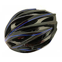 Шолом дорослий Calibri FSK-D32 L (55-62) Чорний + сині смуги ORG