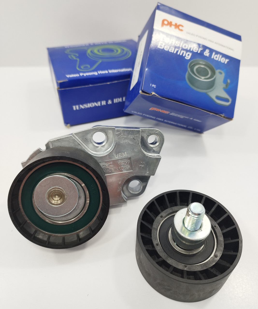 Ролики ГРМ Ланос 1.6, Нексия 1,5, 1,6 (натяжна+обвідна) VALEO Корея, фото 1