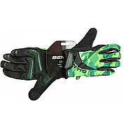 Рукавички велосипедні закриті Benotto CG -7867 (Dark Green) S, M, XL ORG