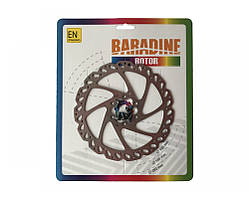 Ротор/гальмівний диск Baradine DB-01 під 6 болтів, 160 мм. срібло ORG