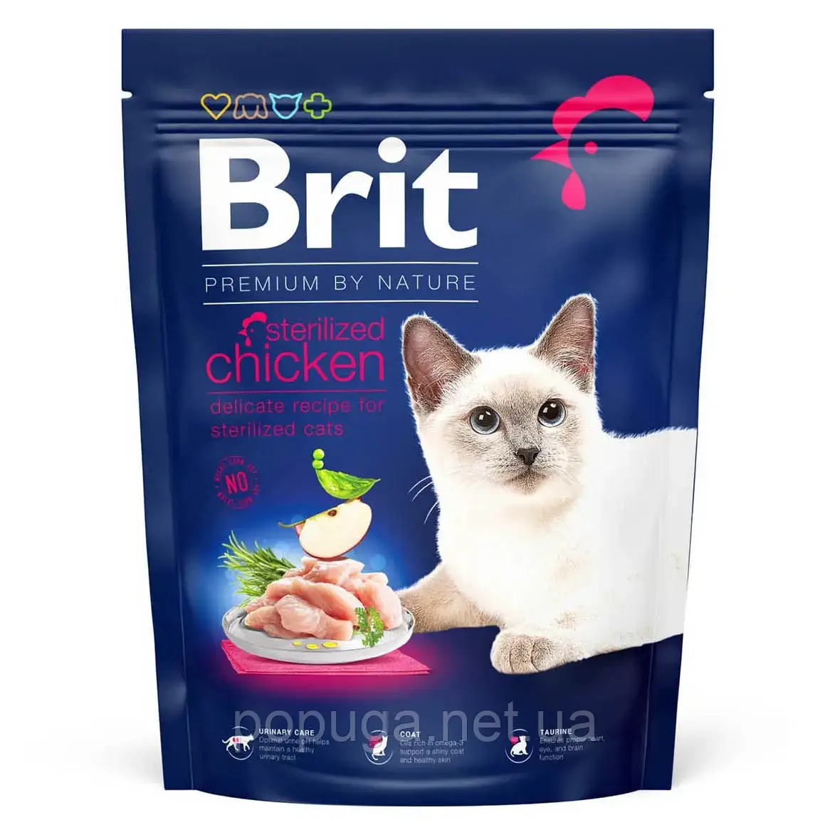 Сухий корм для стерилізованих котів Brit Premium by Nature Cat Sterilised 300 г (курка)