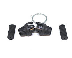 Манетки грипшифтерні Saiguan KDSG-35 3/7 ск. Чорні ORG