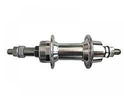 Втулка задня HB201RB на промпідшипниках під тріскачку AL 36H V-brake Срібляста ORG