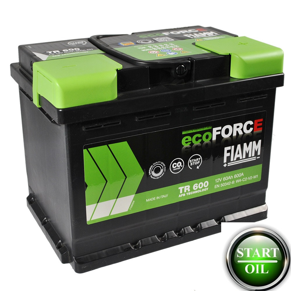 АКБ FIAMM 60Ah 600А R+ Ecoforce AFB TR600 Start/Stop: продажа