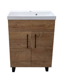 Тумба у ванну Велла Wood + умивальник Vivia idea 60 Д2