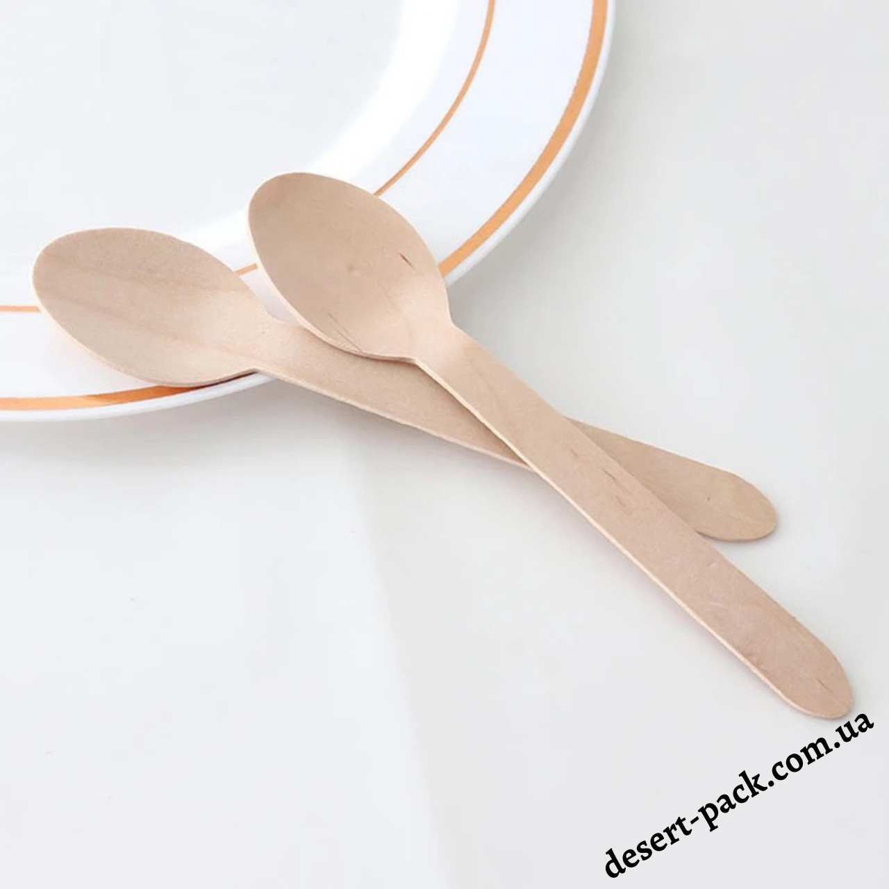 Дерев’яні ложки 160 мм (100 шт.) одноразові