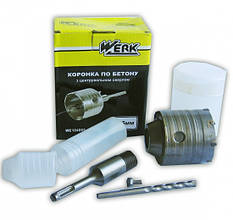 Коронка з напрямним свердлом WERK SDS-plus 45х110 мм для бетону каменю цеглі