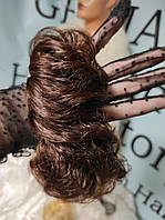 Натуральная резинка пучок для волос русые коричневый цвет мягкий и приятный шелковый
