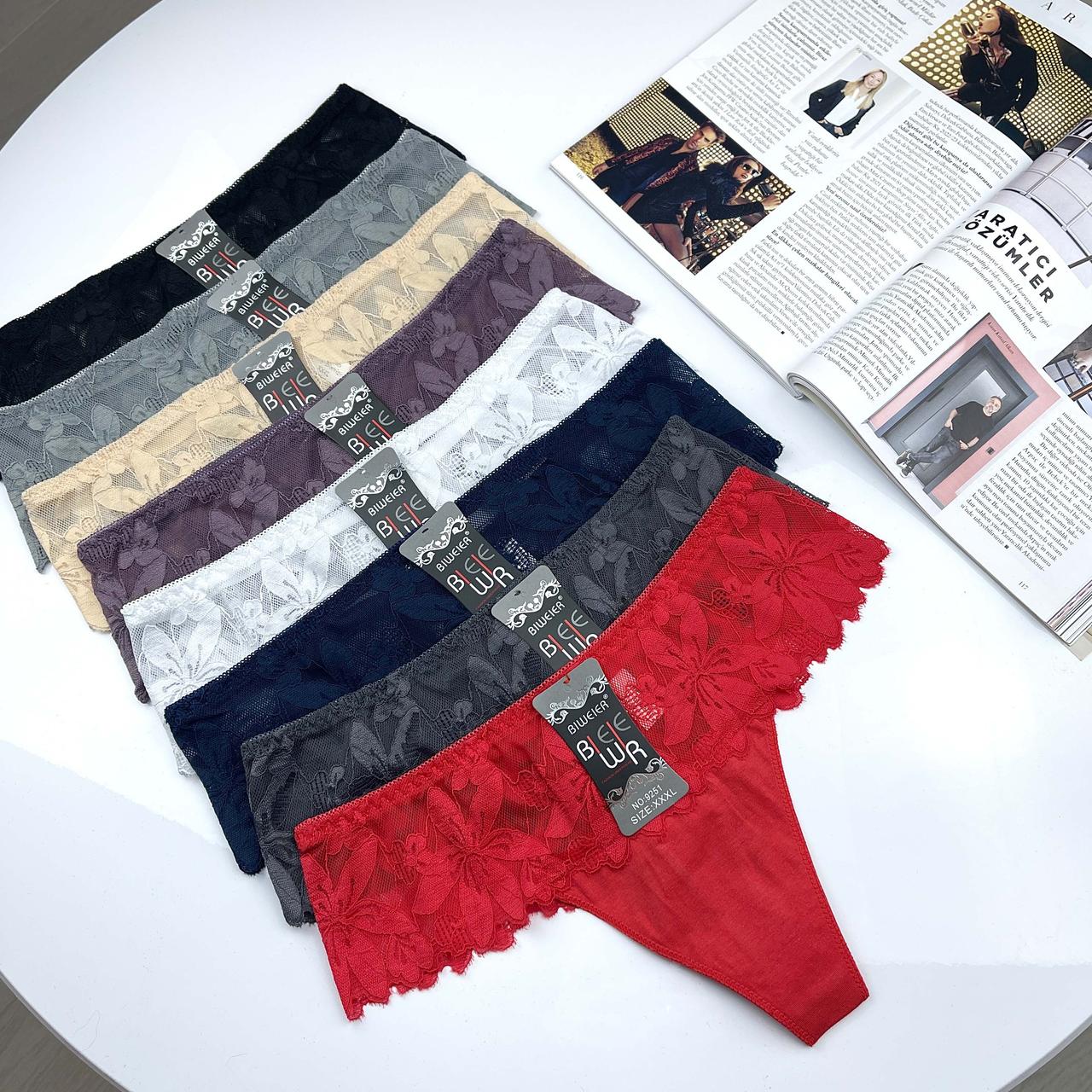 Жіночі бавовняні стринги #9251 Biweier, фото 1