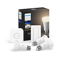 Philips Hue Стартовый комплект White (Bridge, Dimmer, лампа E27 White 3шт) Technohub - Гарант Качества