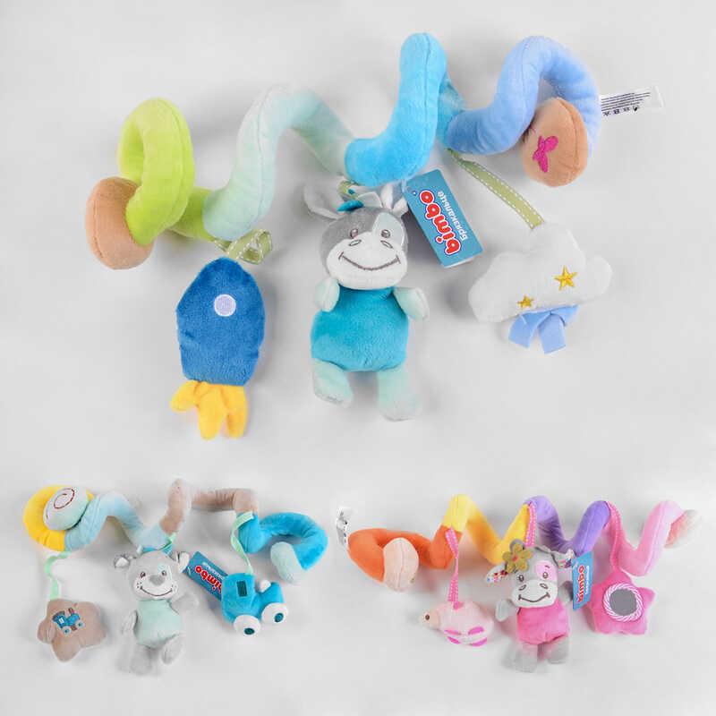 Гр Брязкальце м'яке С 47838 (150) "Bimbo", 3 види, розтяжка, пискавка, шелесткі та гримлячі елементи, в пакеті