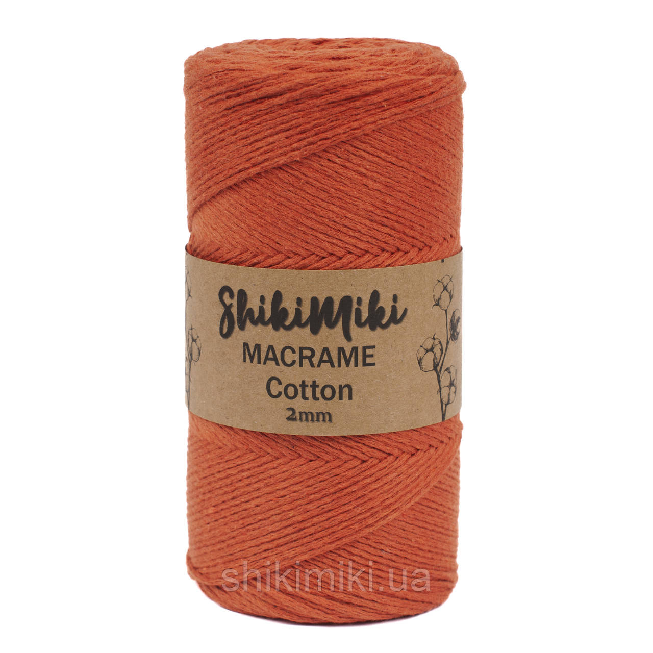 Еко Шнур Cotton Macrame, колір Гарбузовий