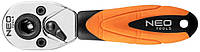 Neo Tools Ключ-трещотка, 1/4", 105 мм, CrV, 72 зубцов Technohub - Гарант Качества