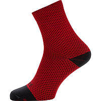 Велошкарпетки чоловічі GORE C3 Dot Mid червоно-чорні XL (EU 44-46)
