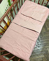 Детское сменное постельное белье в кроватку, манеж 3 в 1, наволочка, пододеяльник, простынь на резинке