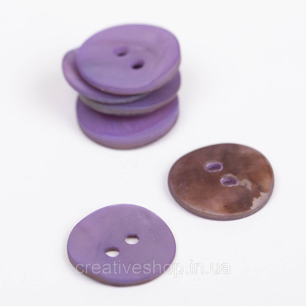 Гудзики Dropd Round purple 15 мм (№619)