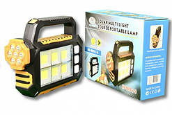 Ліхтар переносний HS-8029-1-А, power bank, Li-Ion акб, 57 яскравих SMD LED, сонячна батарея, USB заряджання