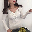 Повсякденна кофта з акцентом на грудях і довгими рукавами (р. 42-46) 10043118, фото 3