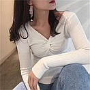 Повсякденна кофта з акцентом на грудях і довгими рукавами (р. 42-46) 10043118, фото 6