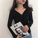 Повсякденна кофта з акцентом на грудях і довгими рукавами (р. 42-46) 10043118, фото 7