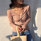 Повсякденна кофта з акцентом на грудях і довгими рукавами (р. 42-46) 10043118, фото 9