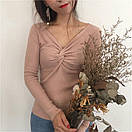 Повсякденна кофта з акцентом на грудях і довгими рукавами (р. 42-46) 10043118, фото 10