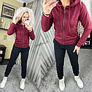 Жіночий базовий спортивний костюм з кофтою на блискавці та завуженими штанами (р. 42-50) 7052009, фото 5