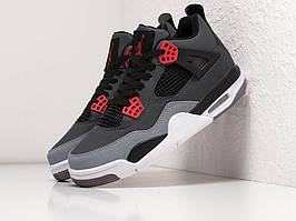 Баскетбольні високі кросівки Nike Air Jordan 4 Retro Grey (Найк Аїр Джордан сірі) 45