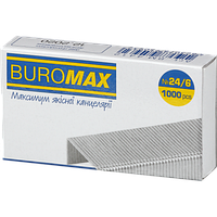 Скоби Buromax No24/6 люкс 1000 шт.