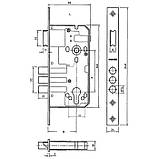 Замок врізний MUL-T-LOCK 972SS BS55мм 72мм, фото 4