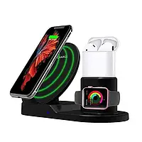 Беспроводное зарядное устройство Smart Pro Wireless fast charge 3 in1 подставка док станция Qi/Lightning для