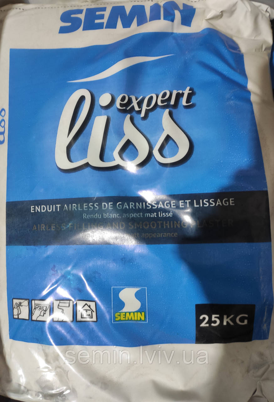 Шпаклівка фінішна SEMIN EXPERT Liss 25кг Франція.