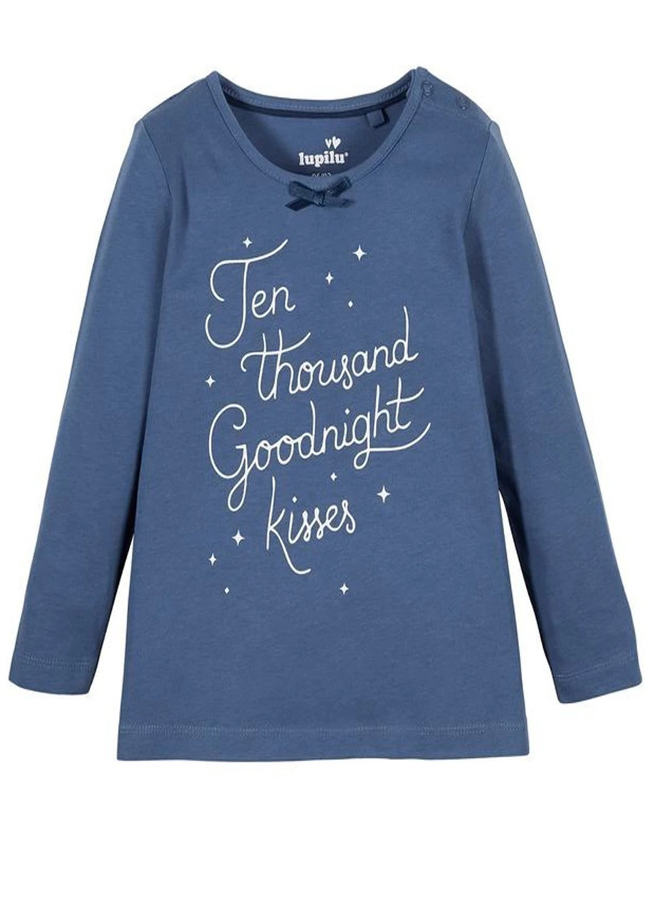Піжамний реглан для дівчинки принт Напис 110/116 см