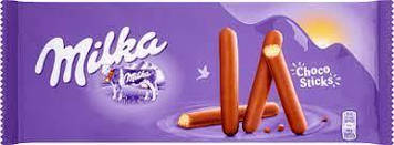 Печиво Бісквітні палички у молочному шоколаді MILKA CHOCO STICKS 112г
