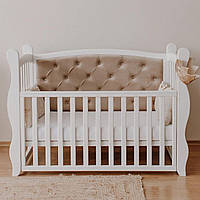 Дитяче ліжечко Angelo Gabriel (Анжело Габріель) з ящиком (колір білий/мокко) з маятником