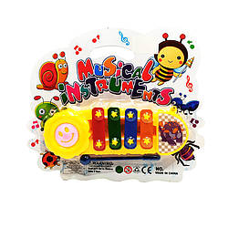 Музична іграшка Ксилофон Bambi Y9093, 16 см Жовтий, World-of-Toys