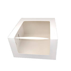 Картонна коробка для торта 250*250*150 З ВІКНОМ (Упаковка 3 шт)