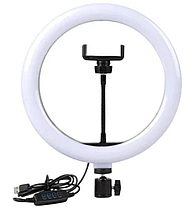 Кільцева лампа LED LC-330 (1 кріп.тел.), USB, 33 см, лампа від USB, фото 2