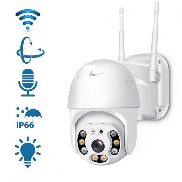 Камера Видеонаблюдения Уличная PTZ WiFi Outdoor Camera ICSEE 5MP Белый! Лучший Товар — в Категории 