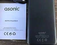 Внешний аккумулятор повербанк power bank Asonic AS-P10 10000mAh 2.1A 10W Black White, хорошая цена