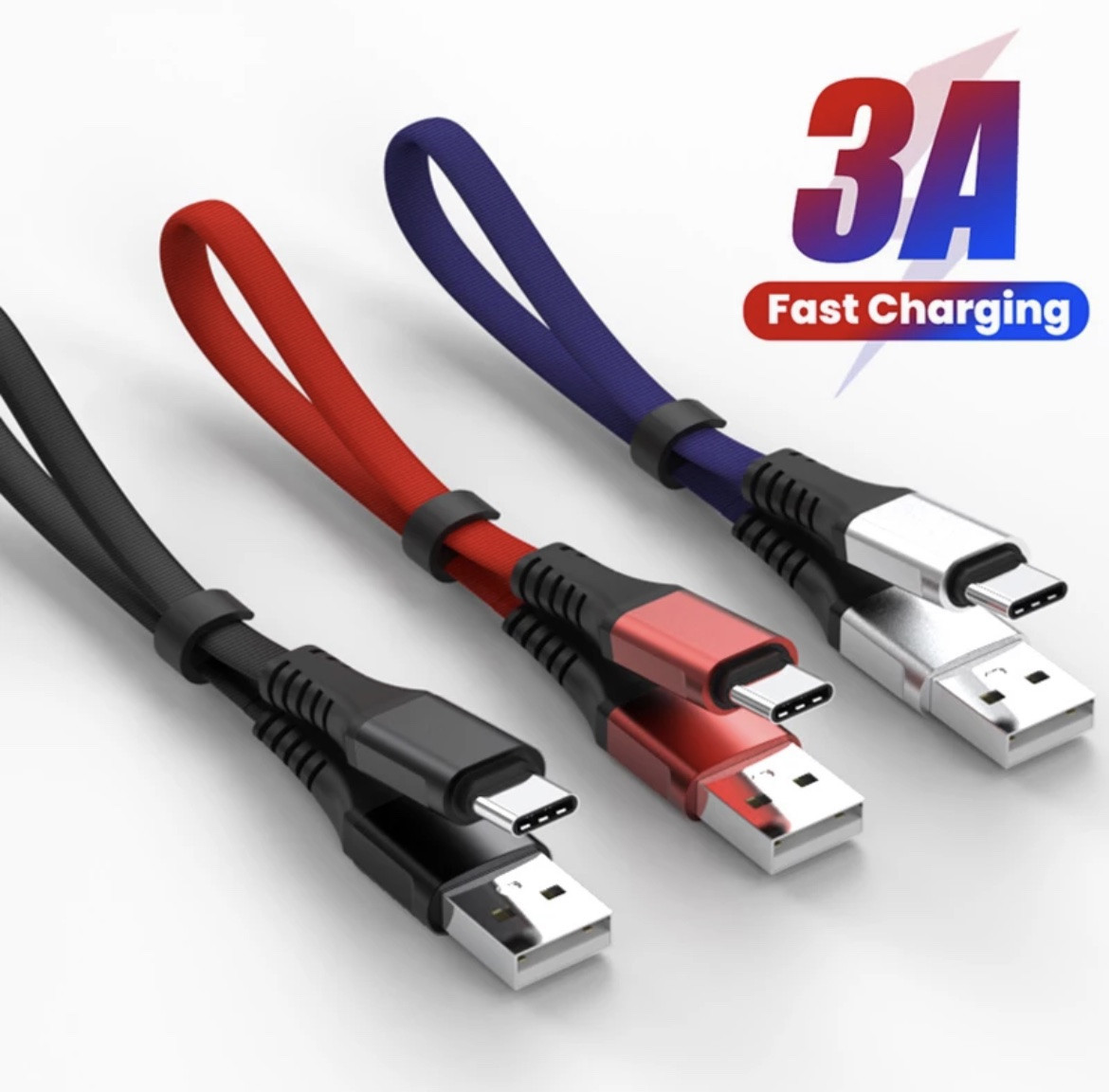 Кабель для Power Bank MICRO USB-type-C 30 см — 3 А Quick Charge, фото 1