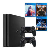 Консоль Sony PlayStation 4 Slim 1TB Black Б/У +Геймпад DualShock 4 Black Б/У+Battlefield V+Star Wars:
