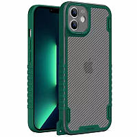 Чохол TPU+PC TRAVEL Carbon для Apple iPhone 11 (6.1") Чорний, TPU+PC Синий