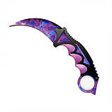 Дерев'яний Дитячий Ніж "КЕРАМБІТ PURPLE CAMO" з STANDOFF 2, іграшкова зброя, фото 2