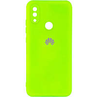 Чохол Silicone Cover My Color Full Camera (A) для Huawei P Smart+ (nova 3i) Чорний / Black, Full camera Салатовий / Neon green