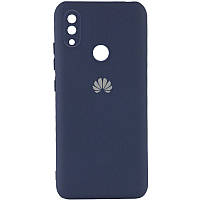 Чохол Silicone Cover My Color Full Camera (A) для Huawei P Smart+ (nova 3i) Чорний / Black, Full camera Синій / Midnight blue