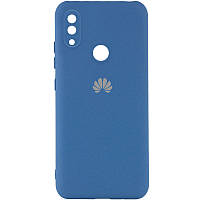 Чохол Silicone Cover My Color Full Camera (A) для Huawei P Smart+ (nova 3i) Чорний / Black, Full camera Синій / Navy Blue