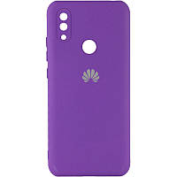 Чохол Silicone Cover My Color Full Camera (A) для Huawei P Smart+ (nova 3i) Чорний / Black, Full camera Фіолетовий / Purple