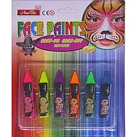 Набір дитячого аквагриму олівці для обличчя 6 кольорів МА23-16 Н