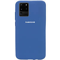 Уцінка Чохол Silicone Cover Full Protective (AA) для Samsung Galaxy S20 Ultra Дефект упаковки / Синій / Navy